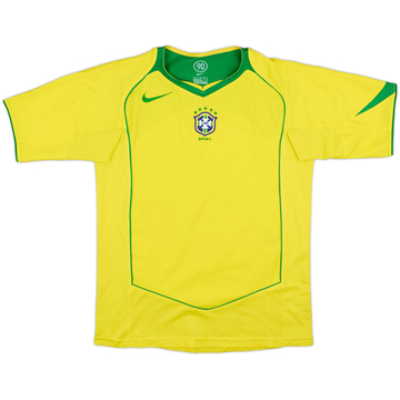 2004-06 Brazil Home Shirt - 6/10 - (L.Boys)