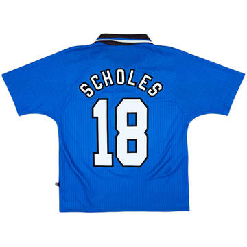 Camiseta de la tercera equipación del Manchester United 1996-98 Scholes #18 - 9/10 - (Y)