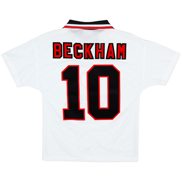 1996-97 Manchester United Away Shirt Beckham #10 - 10/10 - (Y)