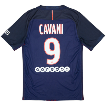 2016-17 Paris Saint-Germain Authentic Home Shirt Cavani #9 - 8/10 - (S)