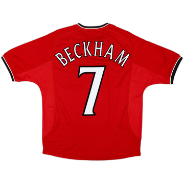 2000-02 Manchester United Home Shirt Beckham #7 - 8/10 - (Y)