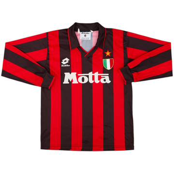 1993-94 AC Milan Home L/S Shirt - 8/10 - (XL.Boys)