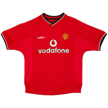 2000-02 Manchester United Home Shirt - 6/10 - (7-8Y)