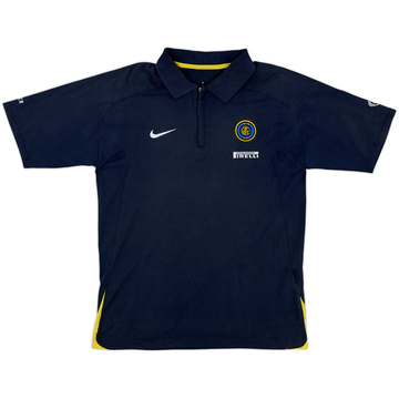 2005-06 Inter Milan 1/4 Zip Polo Shirt - 6/10 - (L)