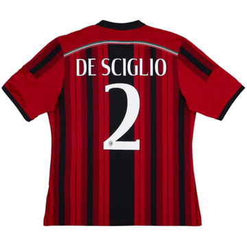 2014-15 AC Milan Home Shirt De Sciglio #2 - 7/10 - (L)