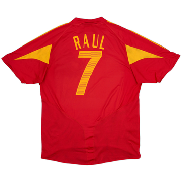 2004-06 Spain Home Shirt Raul #7 - 8/10 - (XL)