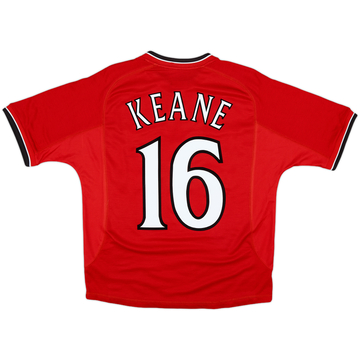 2000-02 Manchester United Home Shirt Keane #16 - 8/10 - (Y)