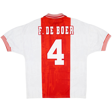 1996-97 Ajax Home Shirt F. De Boer #4 - 9/10 - (L)