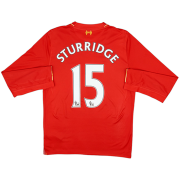 2015-16 Liverpool Home L/S Shirt Sturridge #15 - 8/10 - (S)
