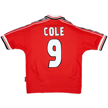 1998-00 Manchester United Home Shirt Cole #9 - 8/10 - (Y)