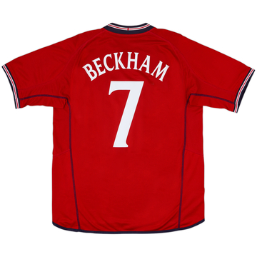 2002-04 England Away Shirt Beckham #7 - 6/10 - (XXL)