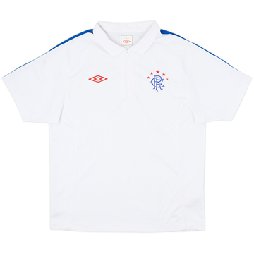 2010-11 Rangers 1/4 Zip Polo Shirt - 8/10 - (L)