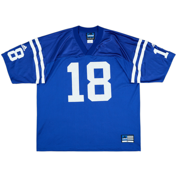 1998-00 Indianapolis Colts Manning #18 adidas Home Jersey - 7/10 - (XL)