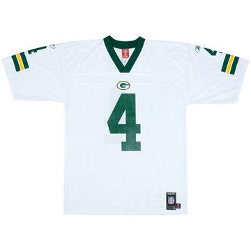 2007 Green Bay Packers Favre #4 Reebok Replica Away Jersey - 9/10 - (L)