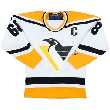 1998-00 Pittsburgh Penguins Jagr #68 CCM Replica Home Jersey - 7/10 - (M.Boys)
