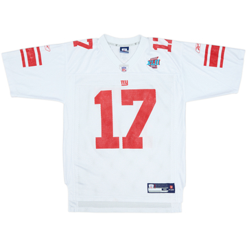 2007 New York Giants Burress #17 Reebok On Field Away Jersey - 5/10 - (M)