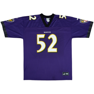 1999-01 Baltimore Ravens R.Lewis #52 Puma Home Jersey - 8/10 - (XL)