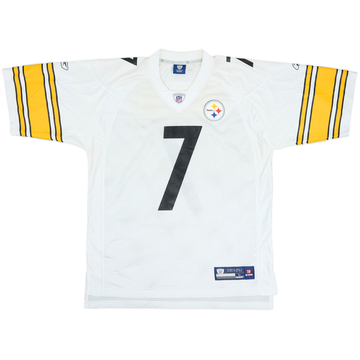 2008-11 Pittsburgh Steelers Roethlisberger #7 Reebok On Field Away Jersey - 8/10 - (L)