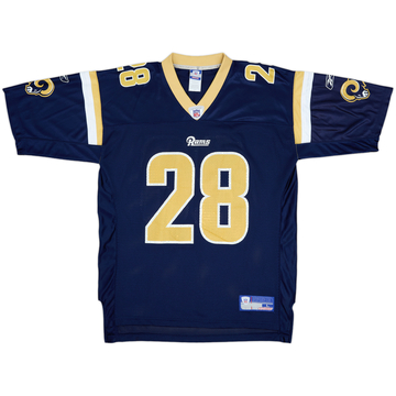 2005-06 St. Louis Rams Faulk #28 Reebok On Field Home Jersey - 9/10 - (L)