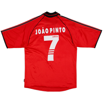 1999-00 Benfica European Home Shirt Joao Pinto #7 - 8/10 - (S)