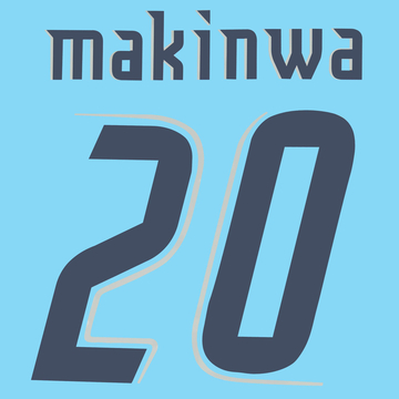2006-07 Lazio Home Makinwa #20 Name Set