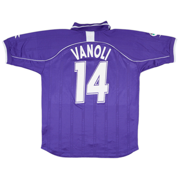 2000-01 Fiorentina Match Issue Home Shirt Vanoli #14
