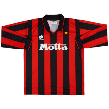 1994-95 AC Milan Home L/S Shirt - 8/10 - (L)