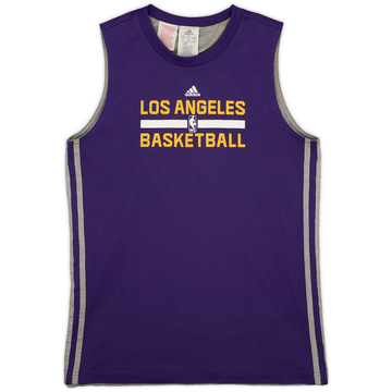 2014-15 LA Lakers adidas Reversible Training Jersey - 8/10 - (XL.Boys)