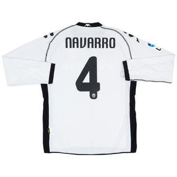2010-11 Valencia Player Issue Home L/S Shirt Navarro #4