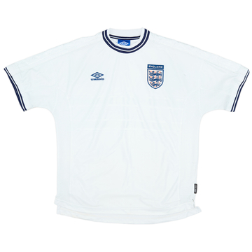 1999-01 England Home Shirt Beckham #7 - 4/10 - (XXL)