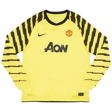 2010-11 Manchester United Yellow GK Shirt - 7/10 - (XL.Boys)