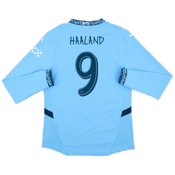 2024-25 Manchester City Authentic Home L/S Shirt Haaland #9