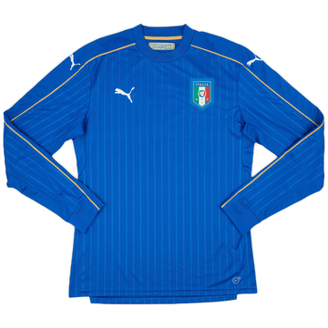 2016-17 Italy Player Issue Home L/S Shirt - 9/10 - (L)