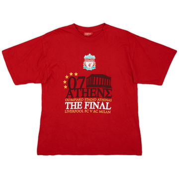 2006-07 Liverpool Athens Champions League Final Cotton Tee - 8/10 - (M)