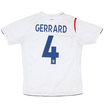 2005-07 England Home Shirt Gerrard #4 - 5/10 - (L)