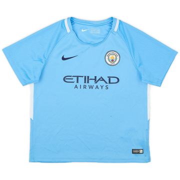 2017-18 Manchester City Home Shirt - 8/10 - (6-7 Years)