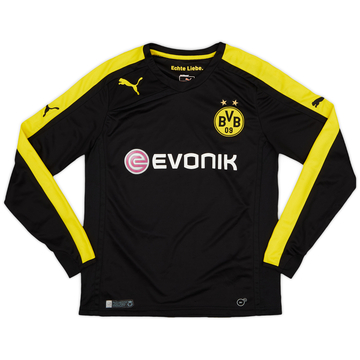2013-14 Borussia Dortmund Away L/S Shirt - 7/10 - (XL.Boys)