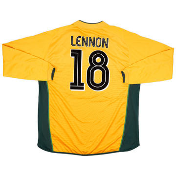 2002-03 Celtic Away L/S Shirt Lennon #18 - 9/10 - (XXL)