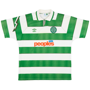 1991-92 Celtic Home Shirt - 9/10 - (XL)