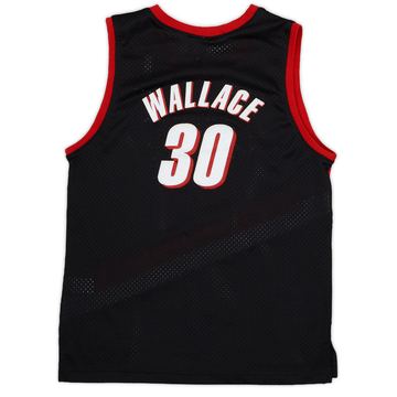 2000-02 Portland Trail Blazers Wallace #30 Nike Swingman Away Jersey - 8/10 - (XL.Boys)