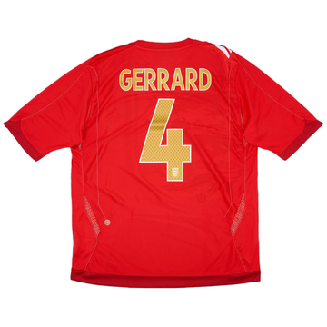 2006-08 England Away Shirt Gerrard #4 - 7/10 - (XL)