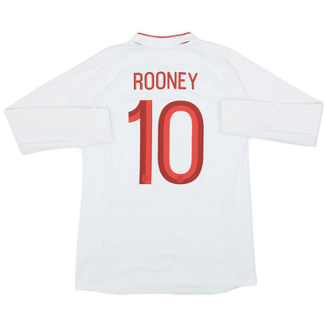 2012-13 England Home L/S Shirt Rooney #10 - 8/10 - (M)