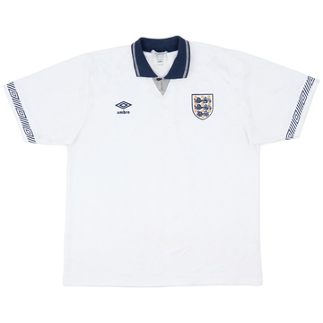 1990-92 England Home Shirt - 8/10 - (XL)