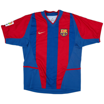 2002-03 Barcelona Home Shirt - 8/10 - (XL.Boys)