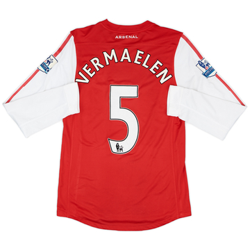 2011-12 Arsenal Match Issue Home L/S Shirt Vermaelen #5