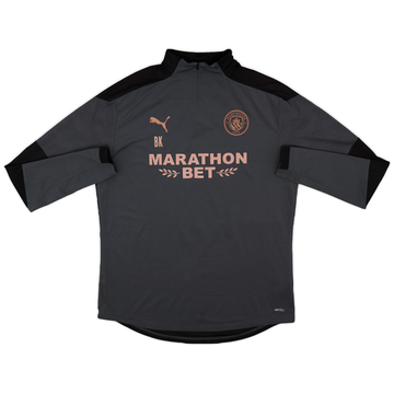 2019-20 Manchester City Staff Issue Puma 1/4 Zip Drill Top BK - 9/10 - (XL)