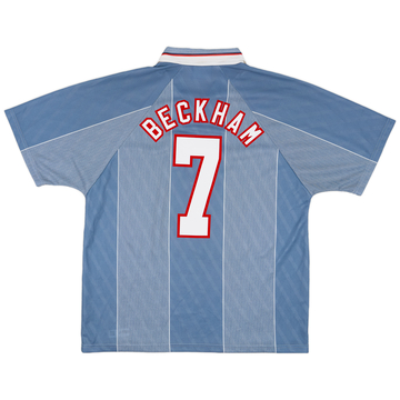1996-97 England Away Shirt Beckham #7 - 8/10 - (XL)