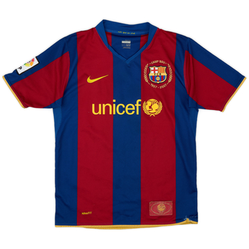 2007-08 Barcelona Home Shirt - 6/10 - (L.Boys)
