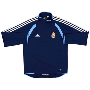 2005-06 Real Madrid adidas 1/4 Zip Drill Top - 9/10 - (M)