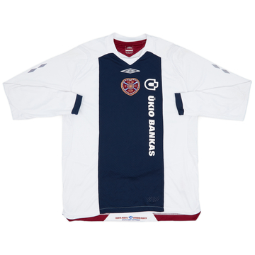 2008-09 Hearts Away L/S Shirt - 7/10 - (L)